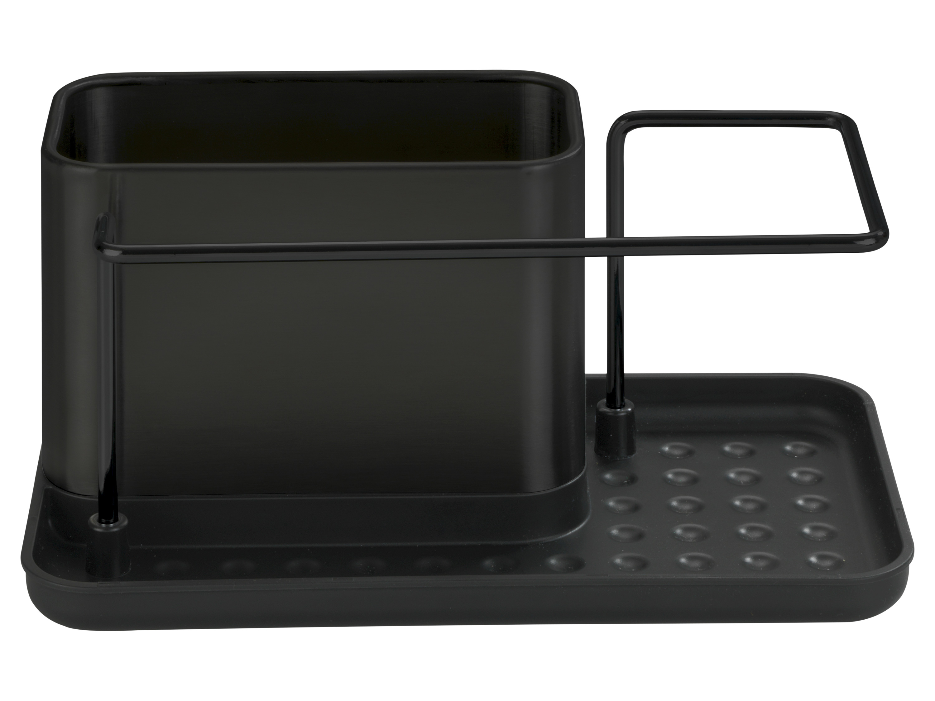 Wenko Nerezový organizér na mycí potřeby (obdélníková/antracitová)