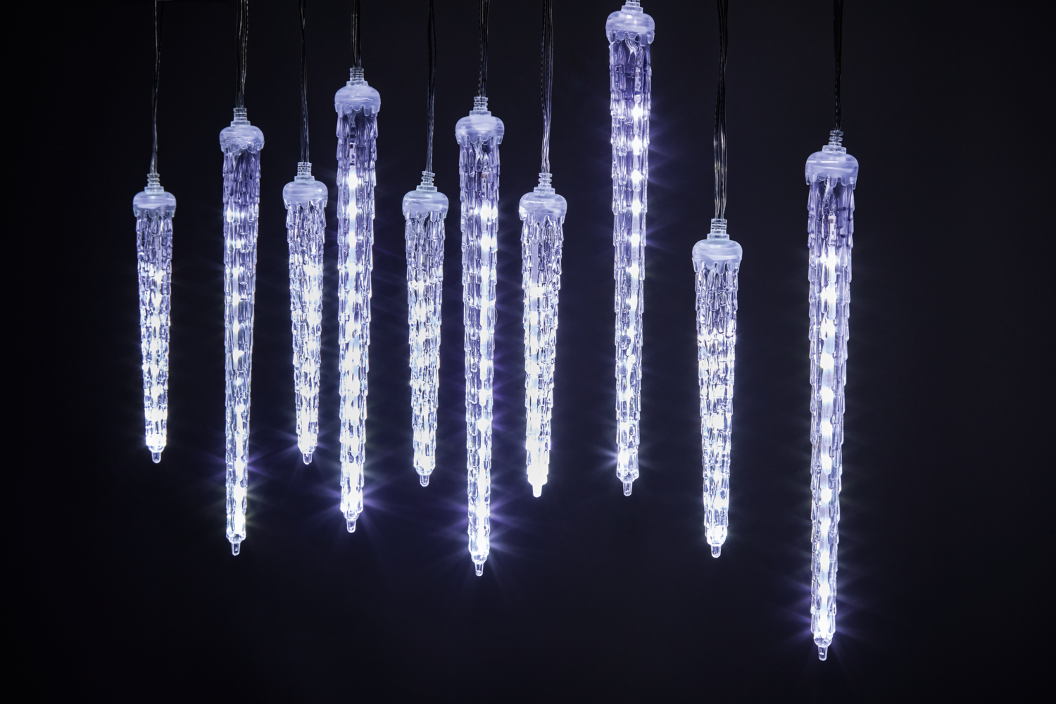 Livarno® Světelný LED řetěz s rampouchy, 148 LED (studená bílá)