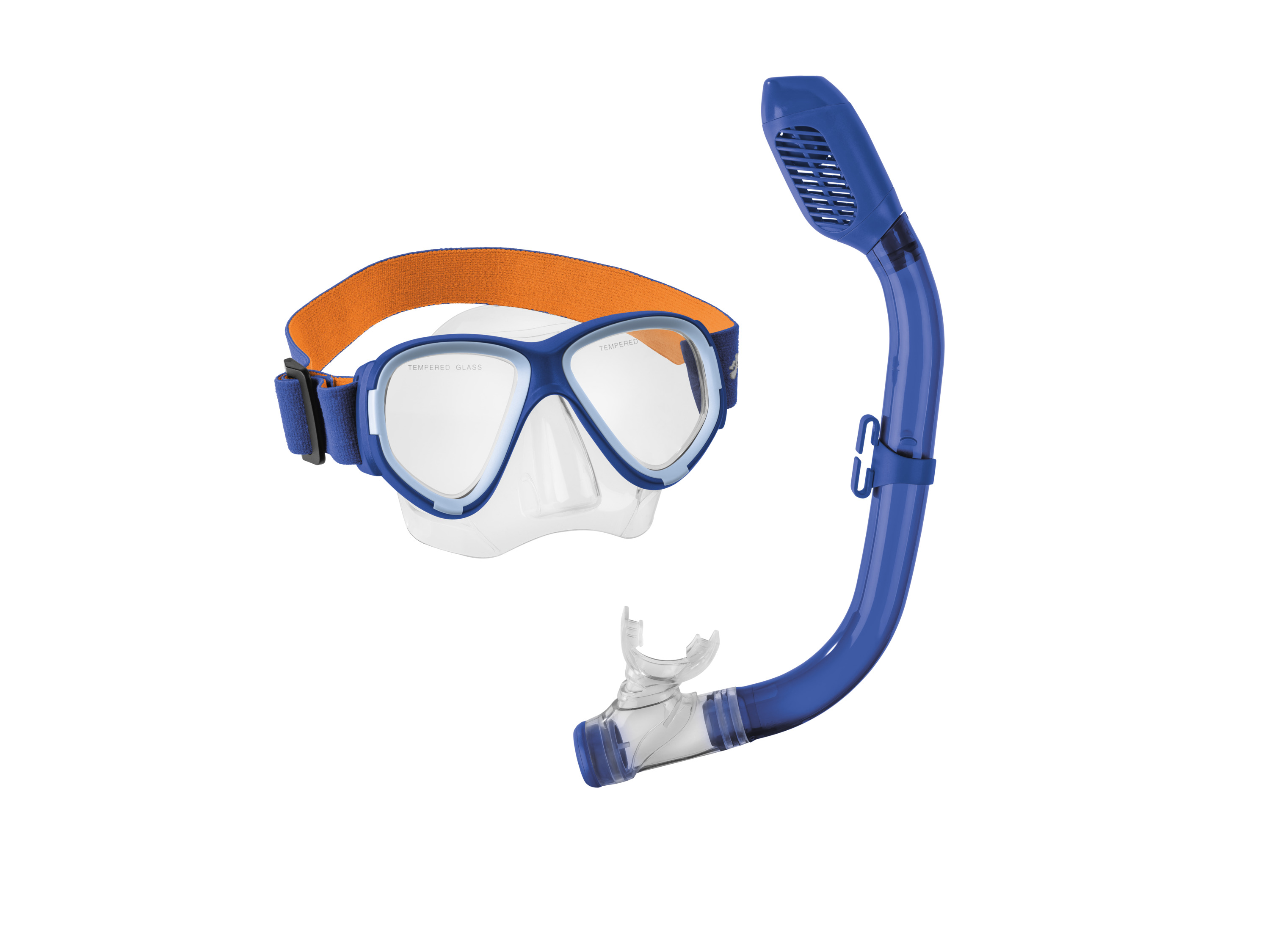 Crivit Dětská sada na šnorchlování, 2dílná (modrá/oranžová)