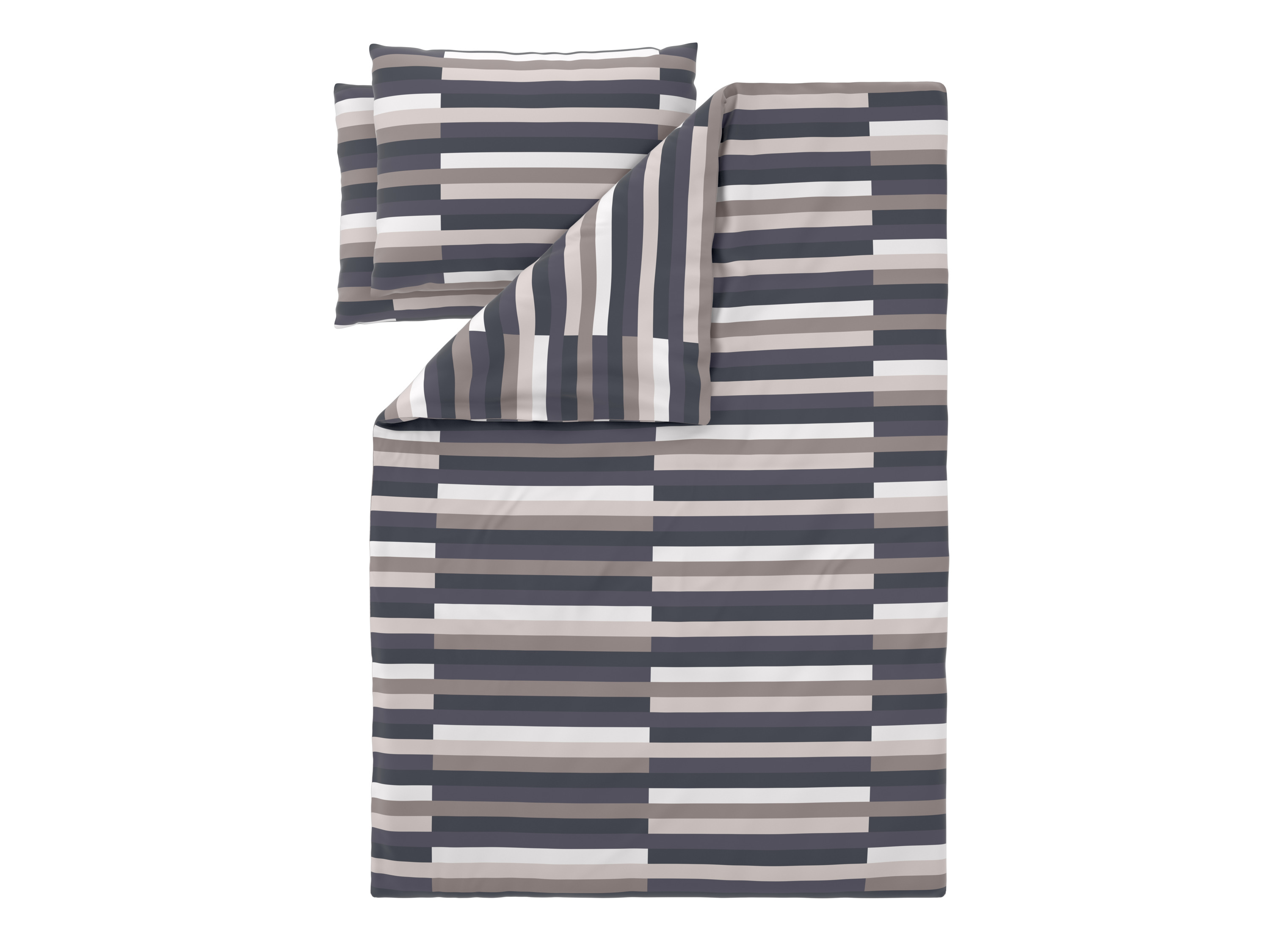 Livarno® Ložní povlečení z mikrovláknitého saténu, 220 x 240 cm, 70 x 90 cm (pruhy)