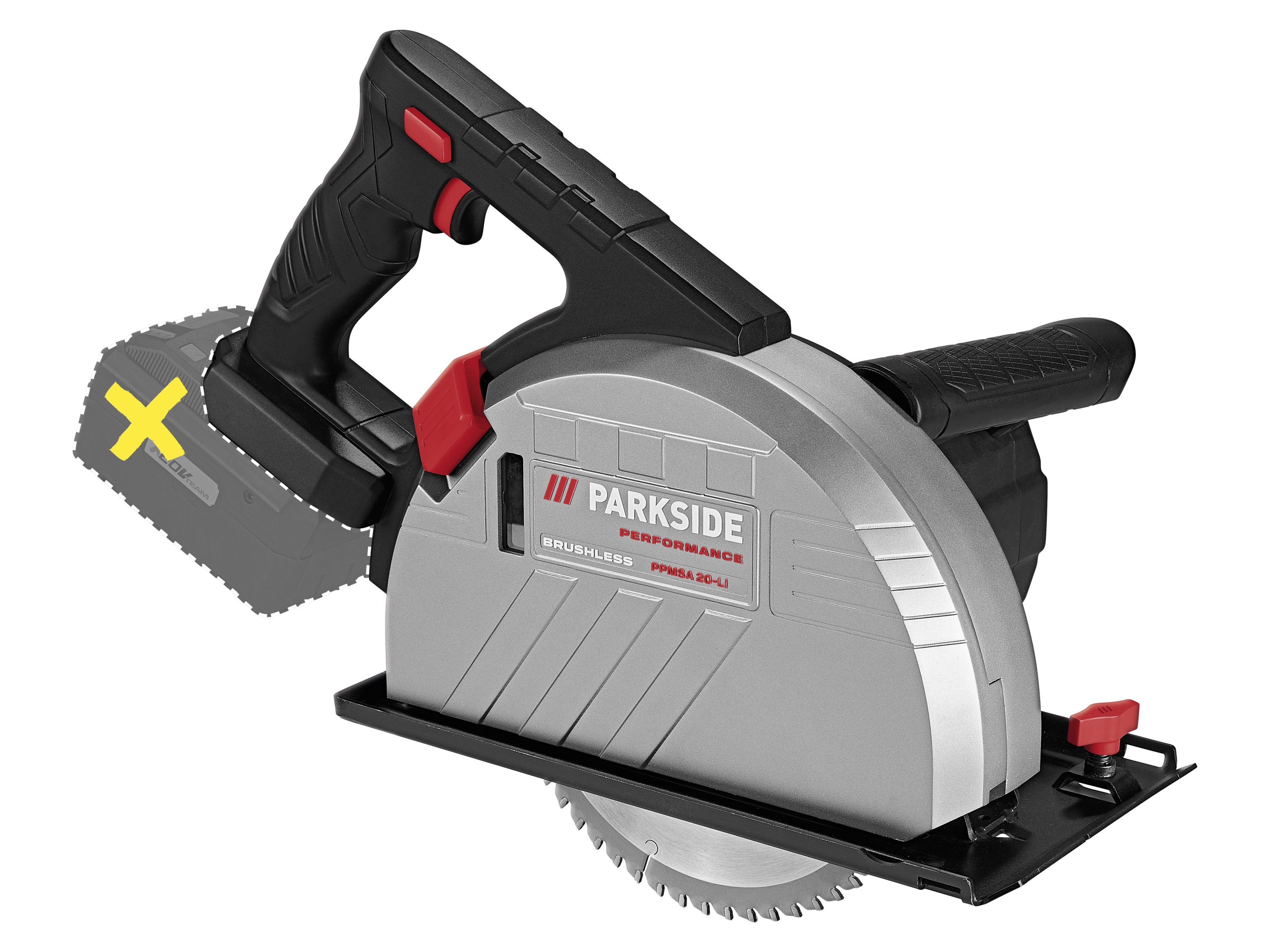 Parkside Performance® Aku ruční okružní pila na kov Ppmsa 20-Li A1 – bez akumulátoru a nabíječky