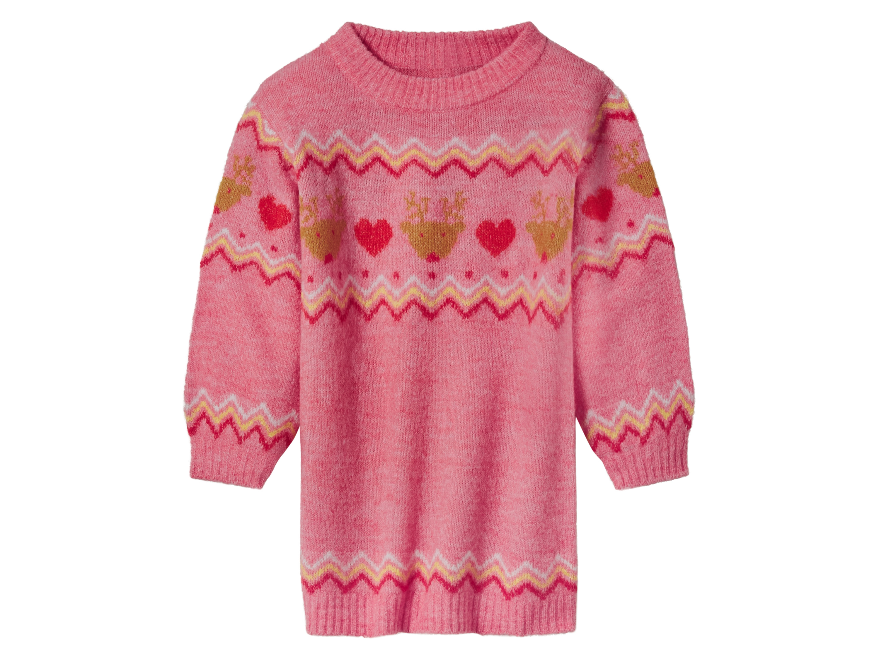 lupilu® Dívčí vánoční pletené šaty (světle růžová, 110/116)