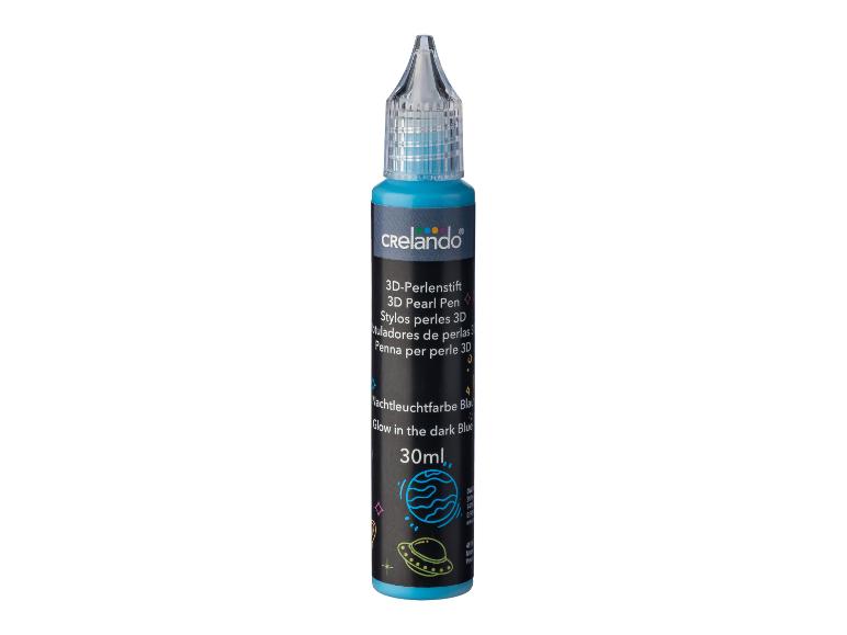 Pero Crelando 3D Pearl, 30 ml, svítící modrá.