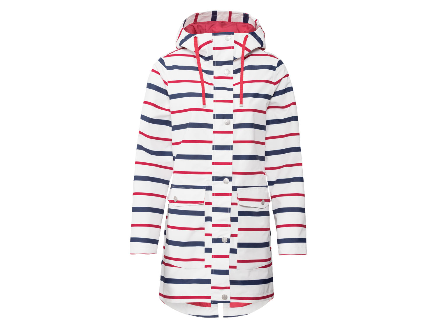 esmara® Dámský nepromokavý kabát (36, bílá / bobule / navy modrá)