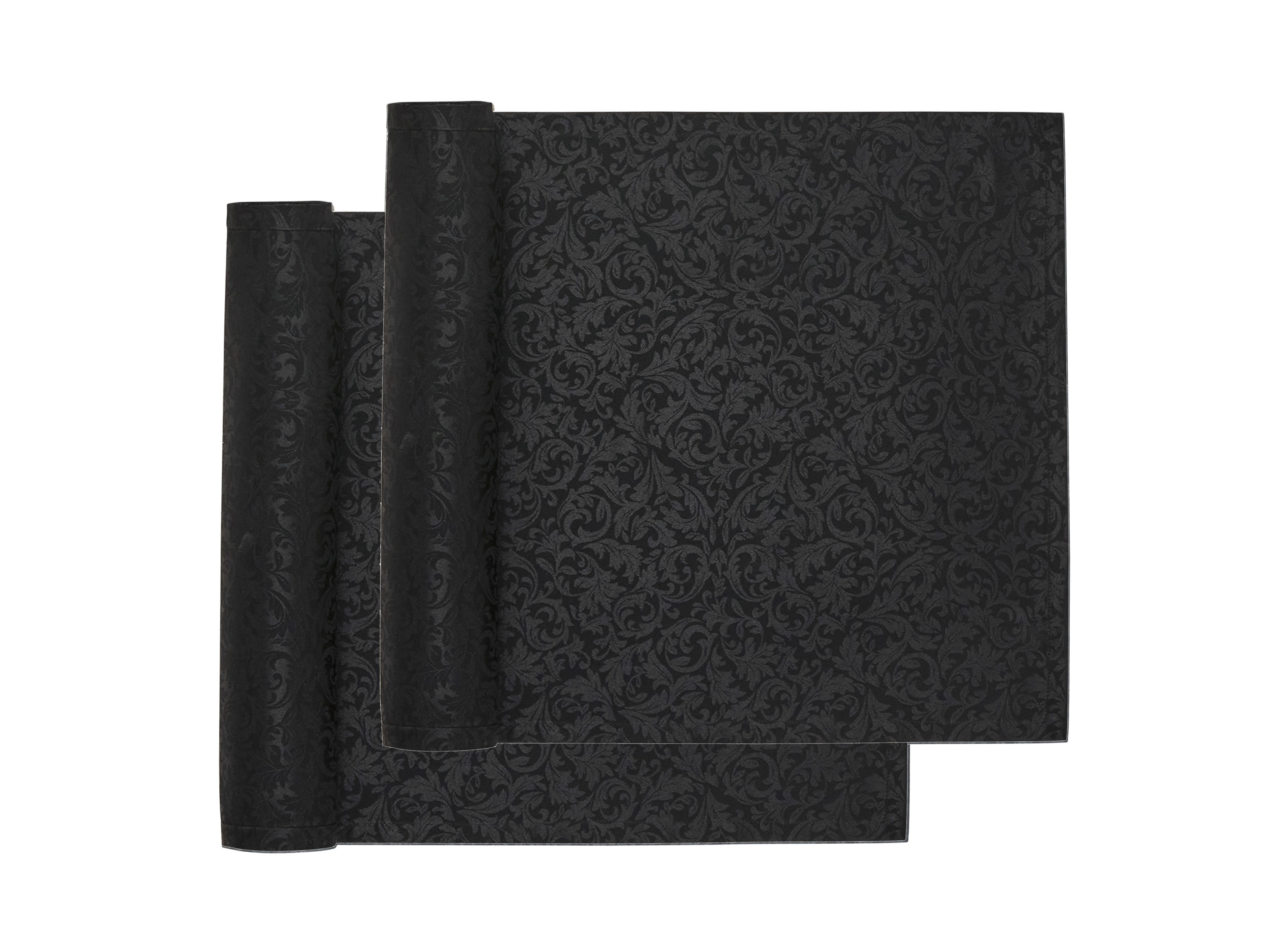 Livarno® Ubrus, 130 x 170 cm, 2 kusy / Běhoun, 50 x 150 cm, 2 kusy (50 x 150 cm, černá)