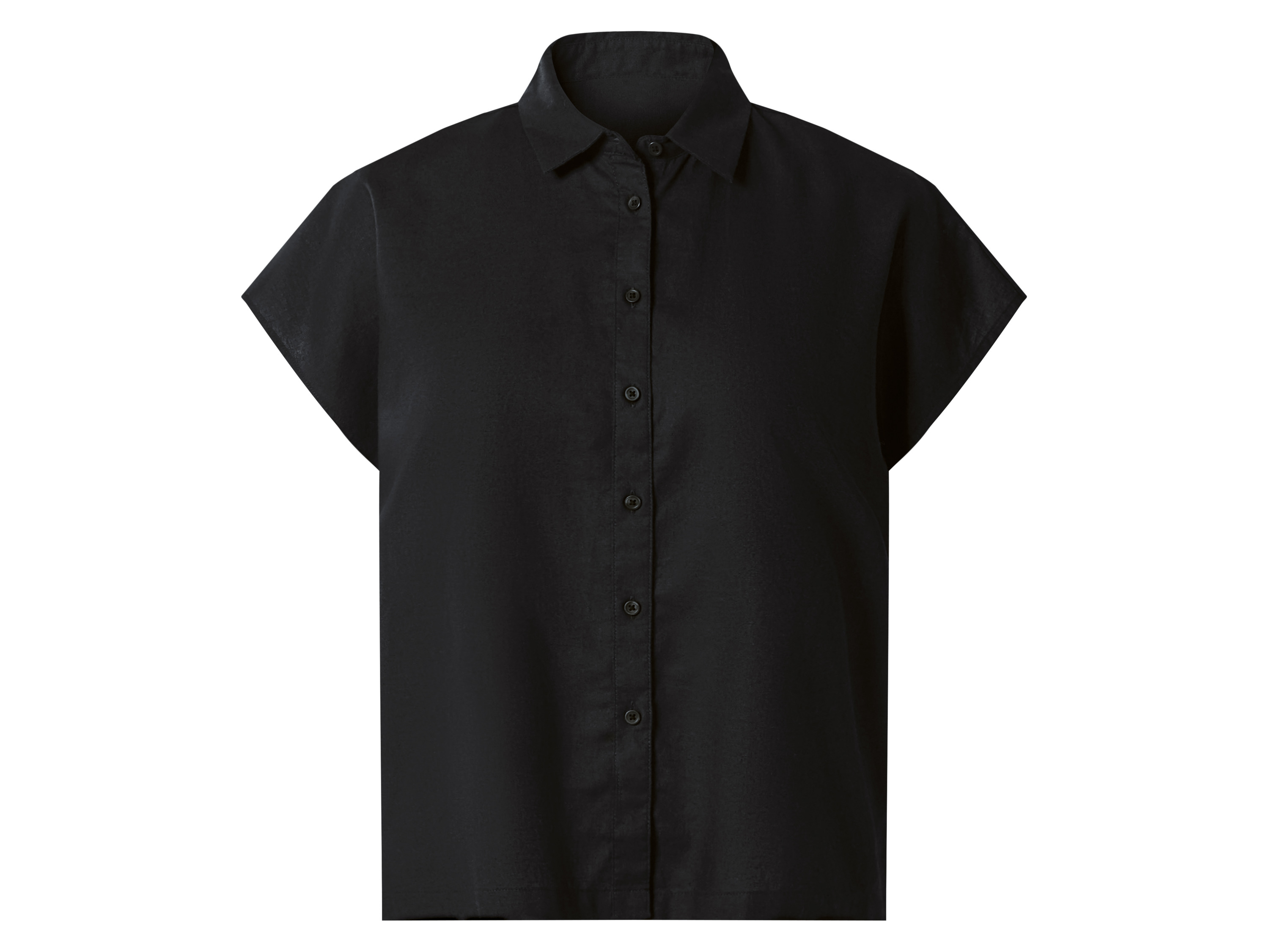 esmara® Dámská blůza se lnem (černá, XS (32/34))