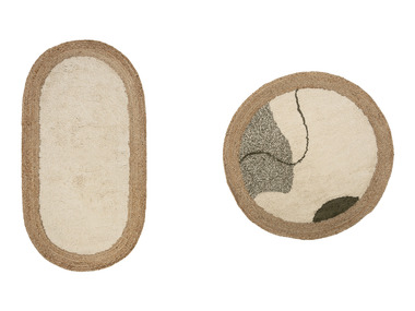 LIVARNO home Jutový koberec, 66,5 x 120 cm / Ø 100 cm