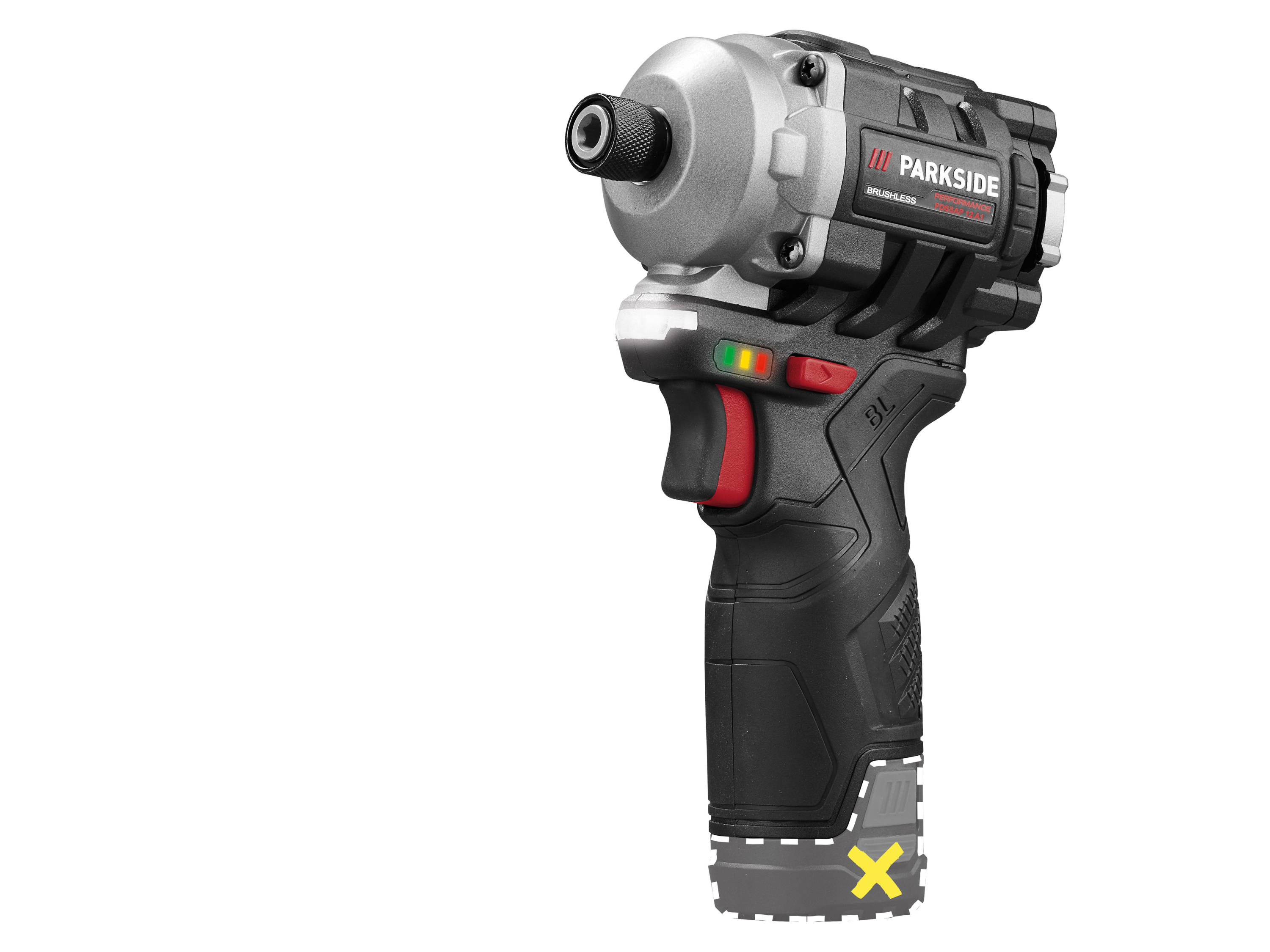 Parkside Performance® Aku rázový utahovák Pdssap 12 A1 – bez akumulátoru a nabíječky