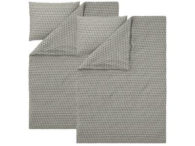 Sada ložního povlečení Renforcé, 140 x 200 cm , 70 x 90 cm, černá/bílá, 2dílná