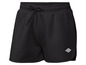 Černé sportovní šortky se stahovací šňůrkou a logem Umbro.