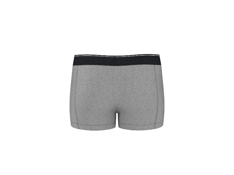 Šedé bavlněné pánské boxerky s černým elastickým pasem