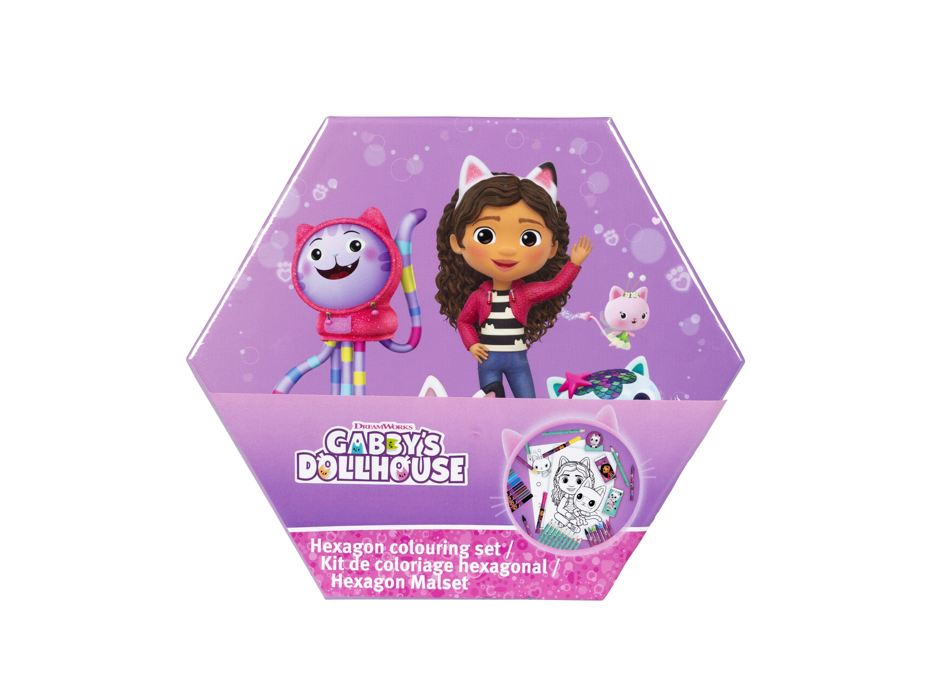 Šestihranný umělecký kufřík, 41dílná sada (Domek pro panenky Gabby)