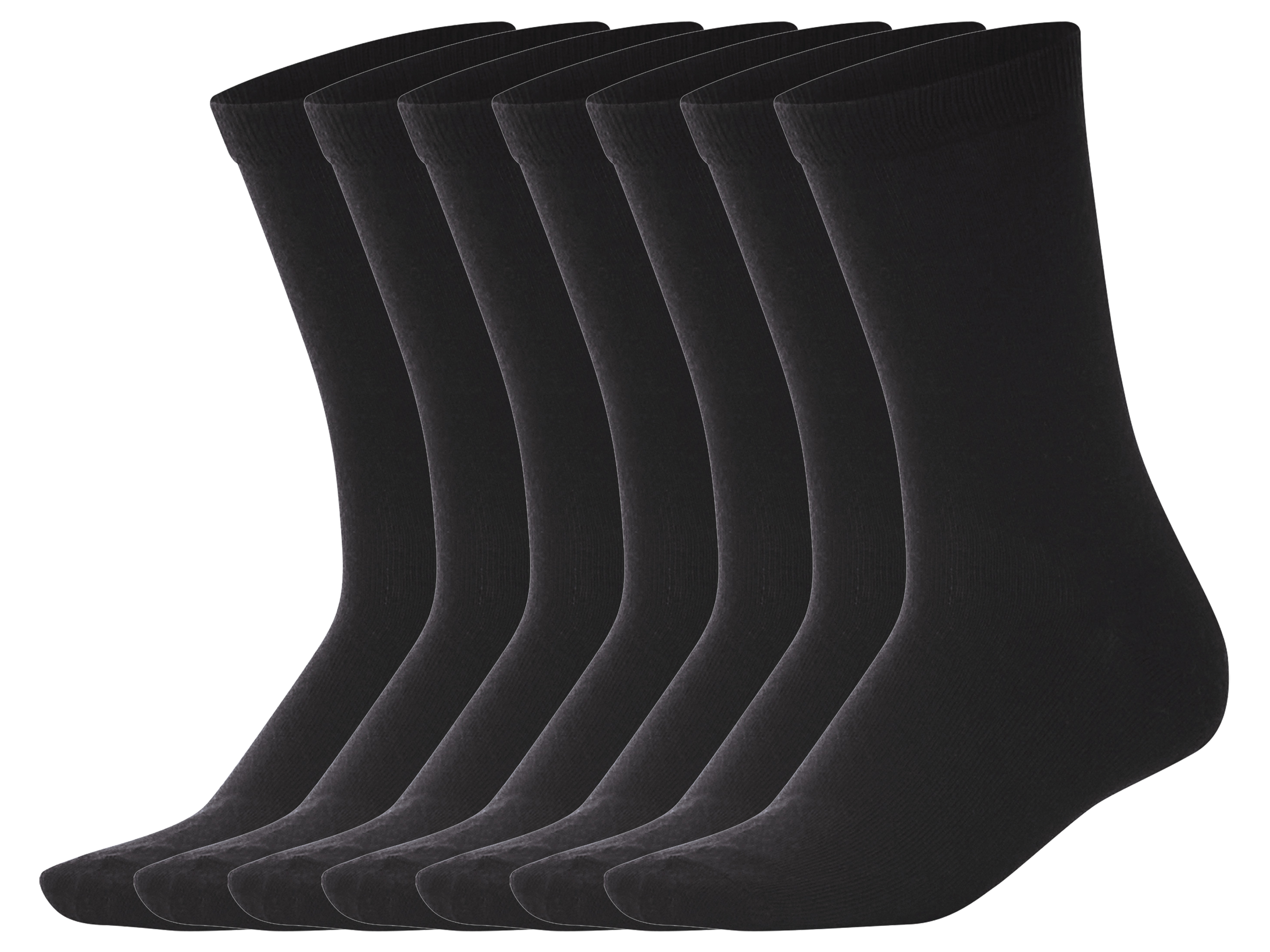 esmara® Dámské ponožky s BIO bavlnou, 7 párů (černá, 35/38)