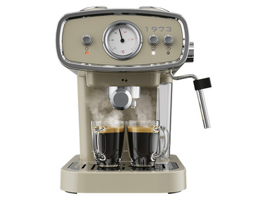 SILVERCREST® KITCHEN TOOLS Espresso kávovar retro 1973 SEML 1050 A1, krémová