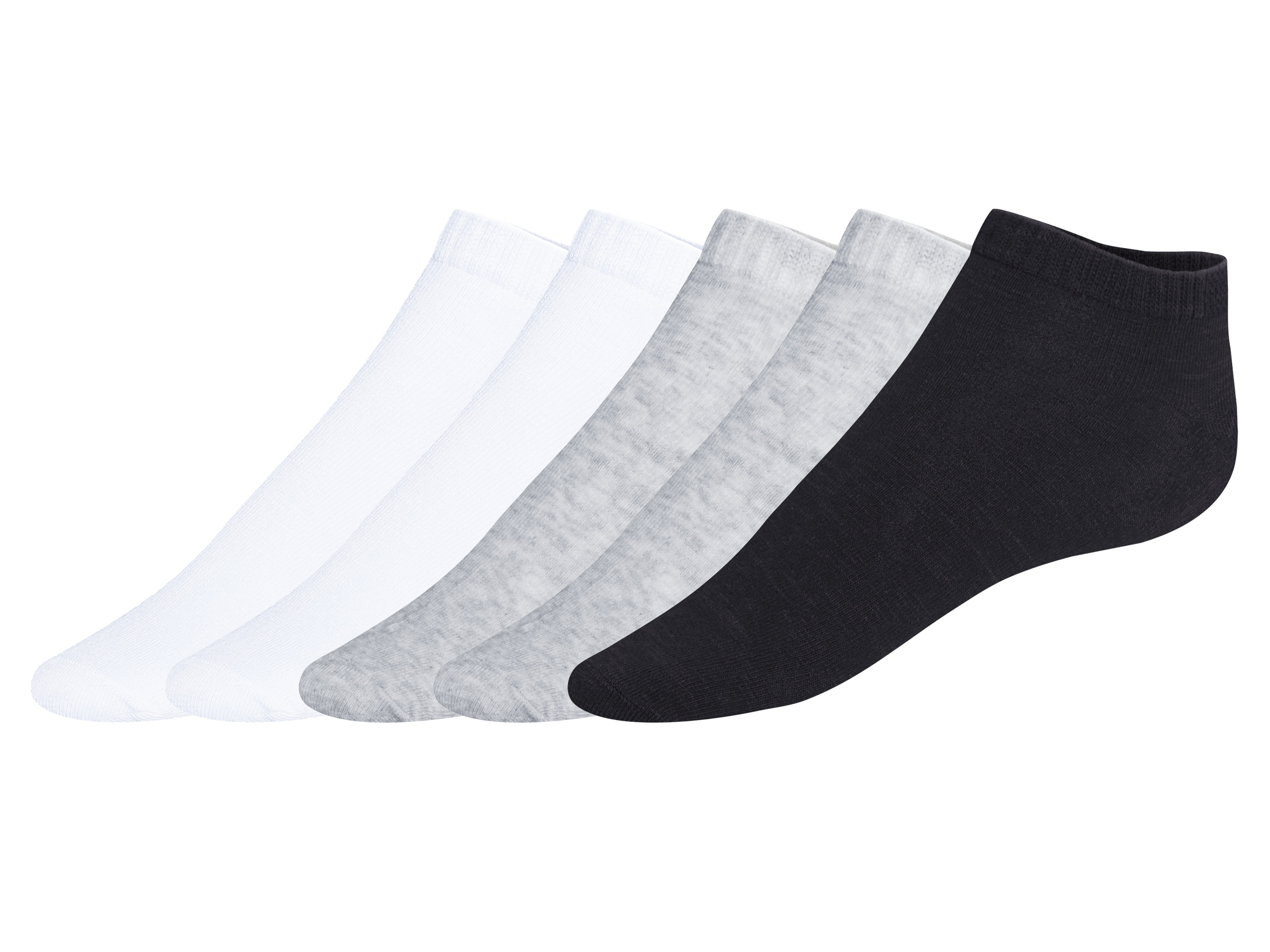 Livergy® Pánské nízké ponožky, 5 párů (bílá/šedá/černá, 39/42)