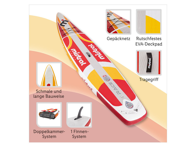  Zobrazit na celou obrazovku Mistral Dvoukomorový paddleboard Race 12'6" - Obrázek 4