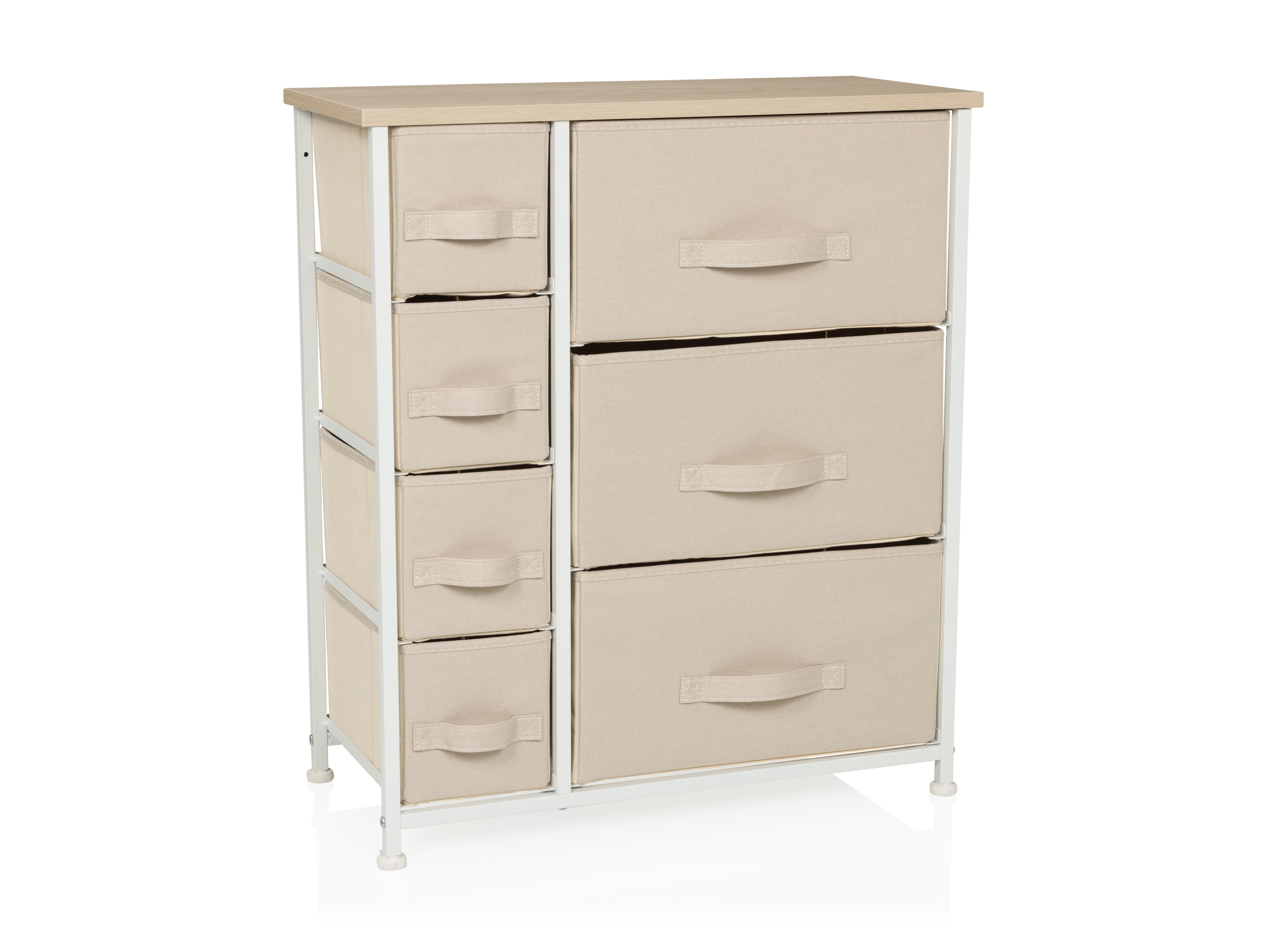 hjh Living Regál Foldress (7 fanoušků, béžová)