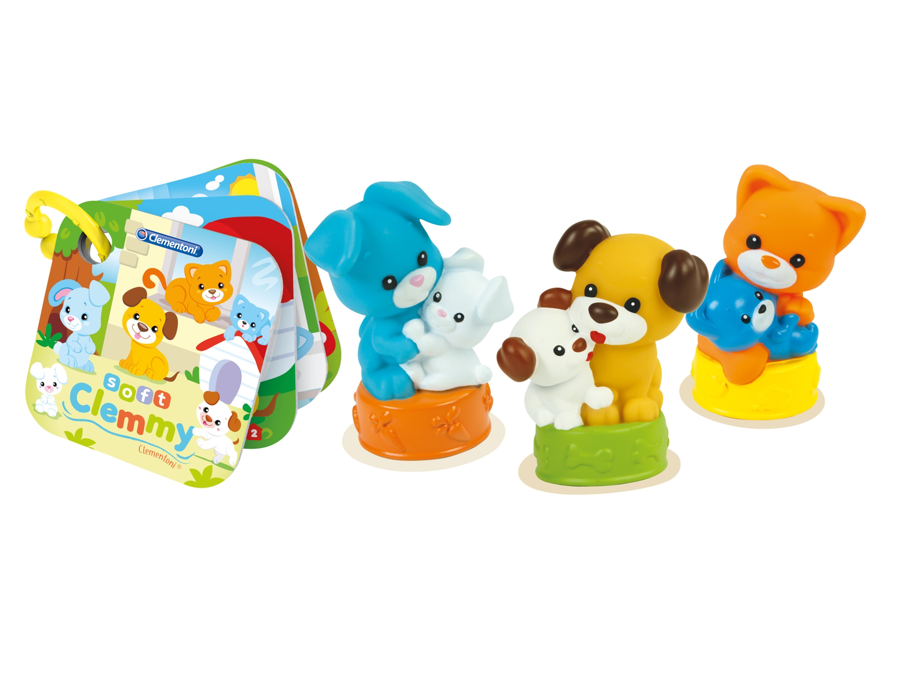 Clementoni Dětská plastová hračka Clemmy (domácí zvířata včetně knihy)