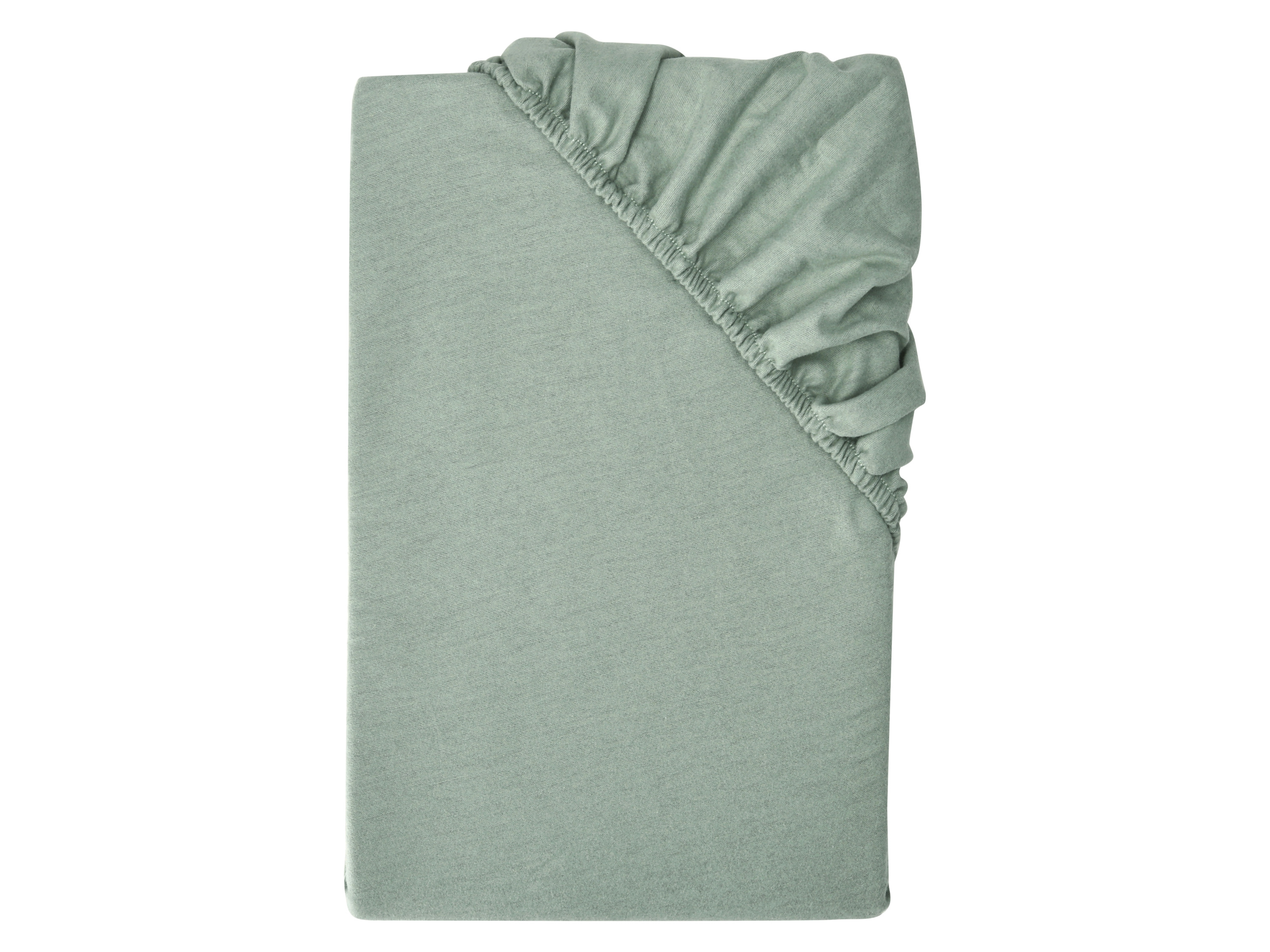 Livarno home Napínací prostěradlo z jemného flanelu, 90-100 x 200 cm (zelená)