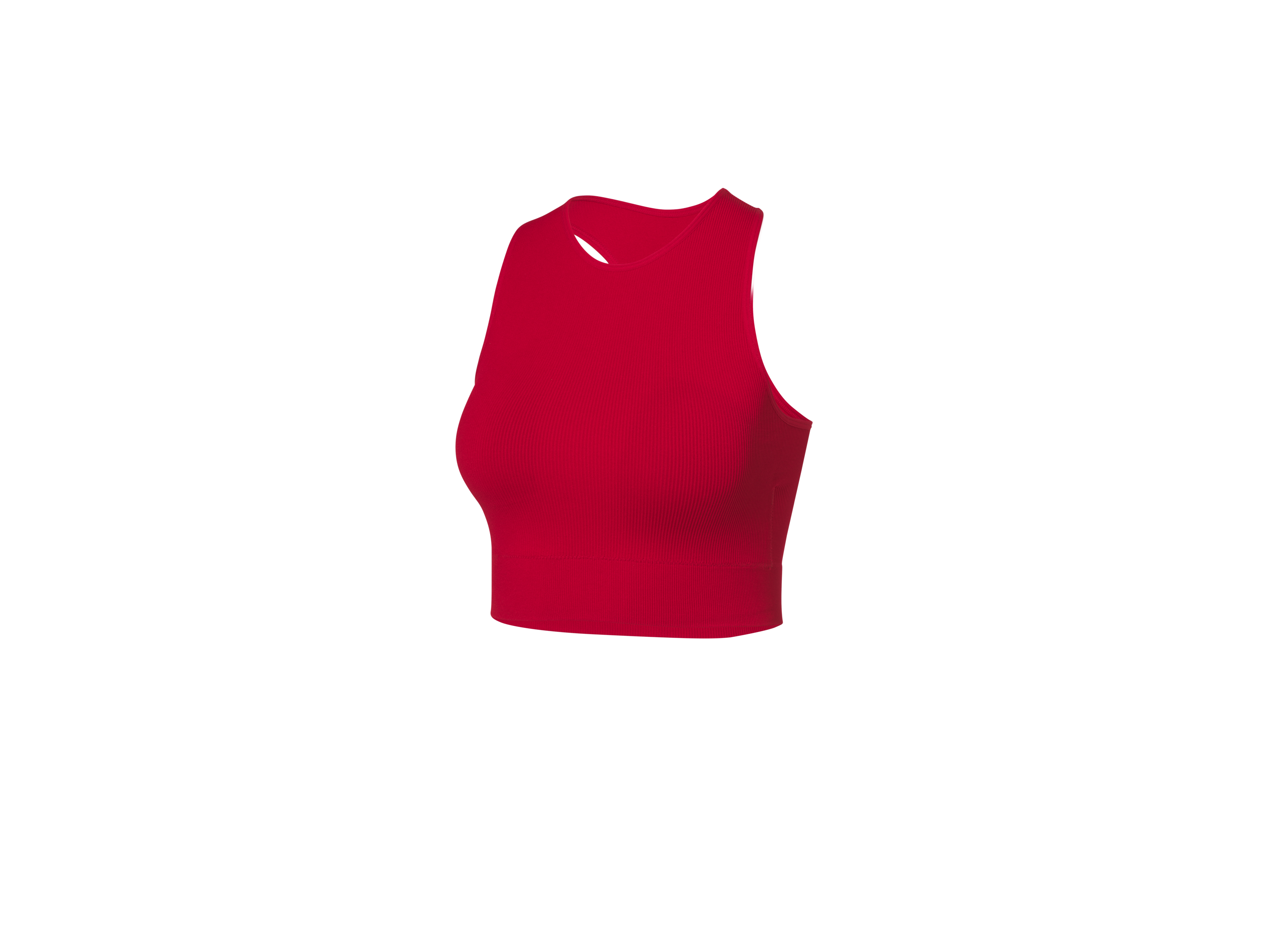 Crivit Dámská bezešvá chladivá sportovní podprsenka, Medium Level (červená, L(44/46))