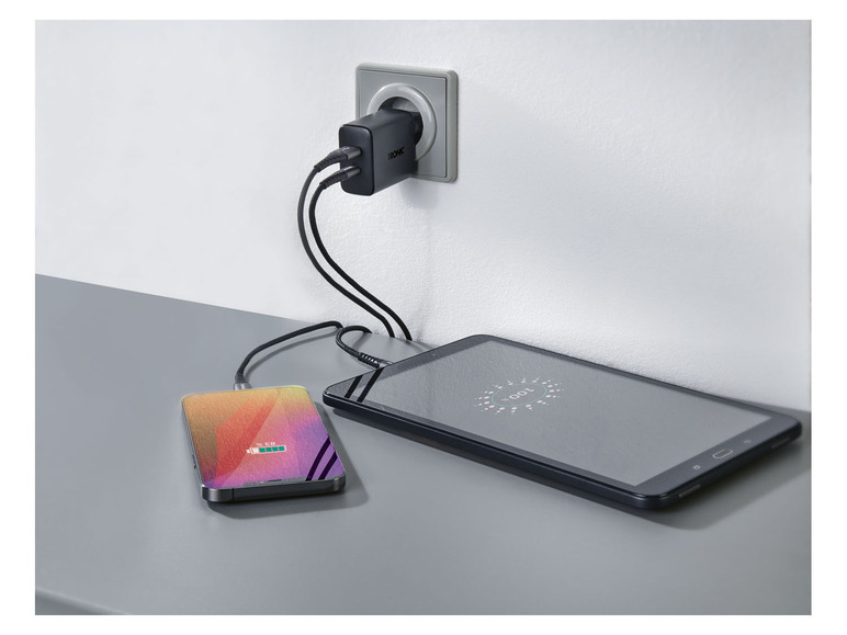  Zobrazit na celou obrazovku TRONIC® Duální USB nabíječka, 30 W, USB-C PD, USB-A - Obrázek 4