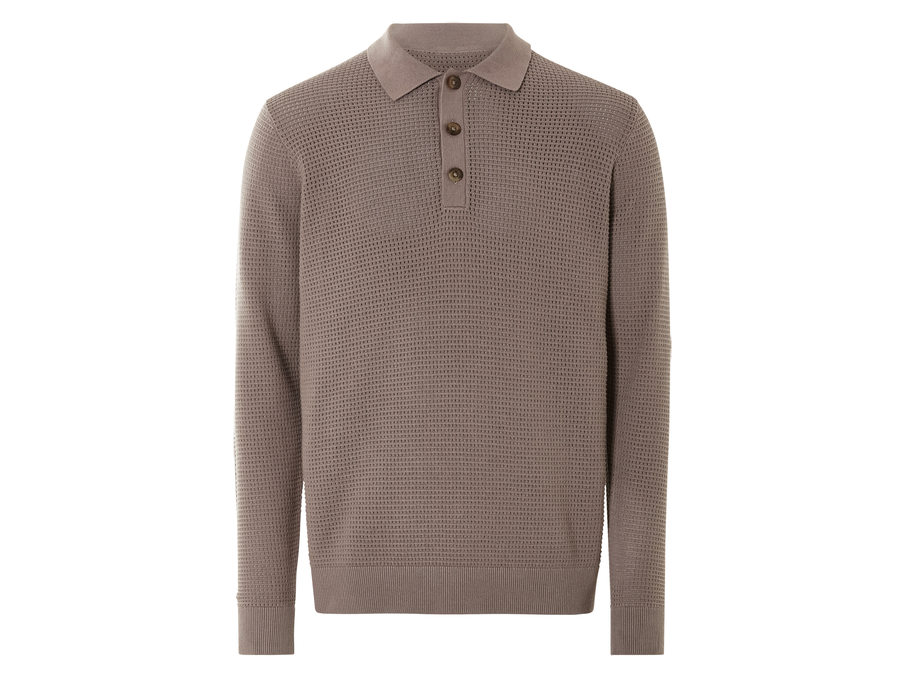 Livergy® Pánské polotriko s dlouhými rukávy (hnědá, S (44/46))