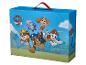 Paw Patrol krabice s kreslenými postavičkami, včetně Chase, Marshalla a Skye