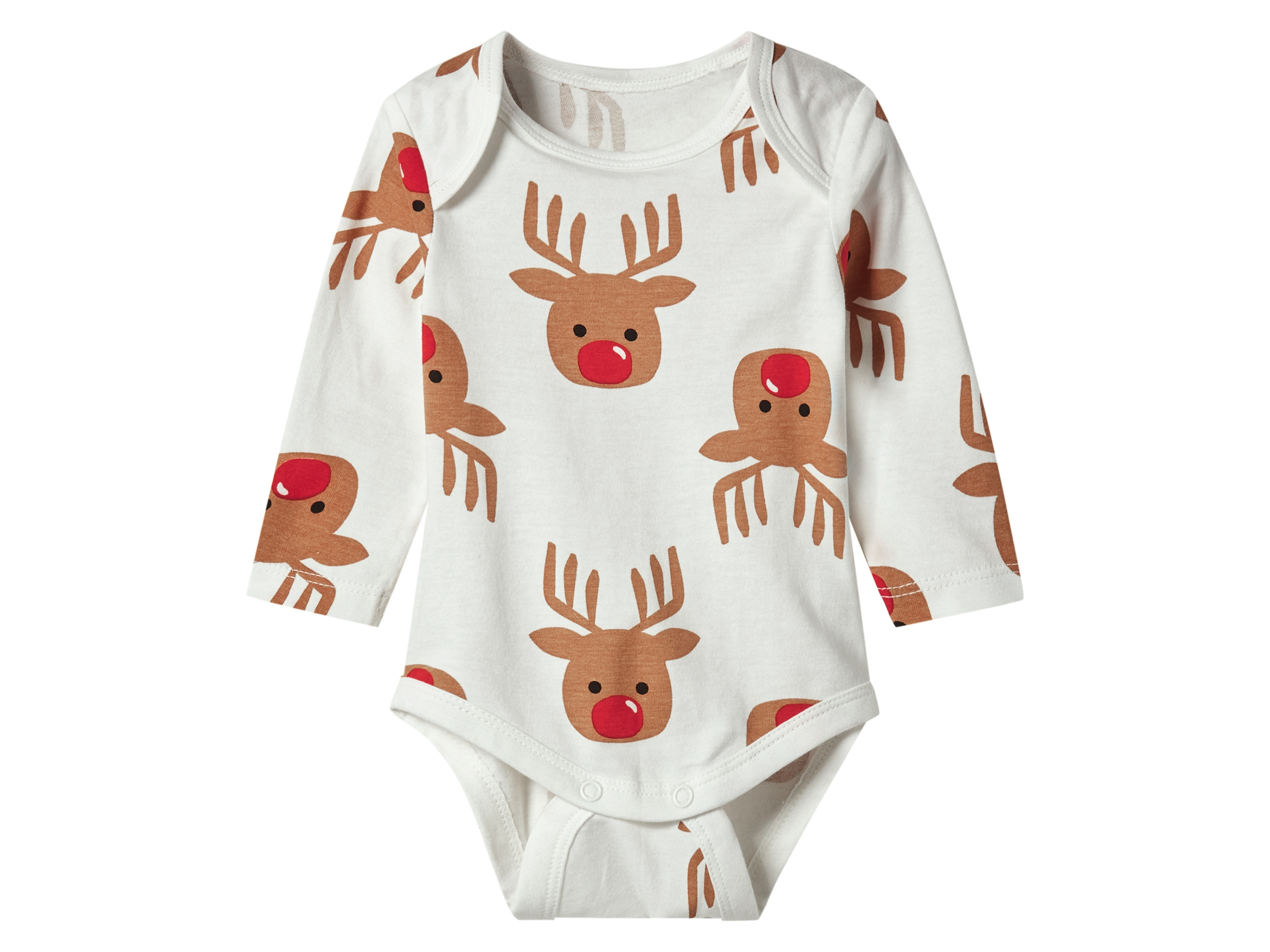 lupilu® Dětské vánoční body (bílá, 50/56)