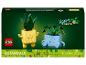 Sada LEGO Botanicals Happy Plants se dvěma rostlinami v květináčích postavenými z kostek s obličeji.