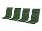 Čtyři zelené polštáře na zahradní židle