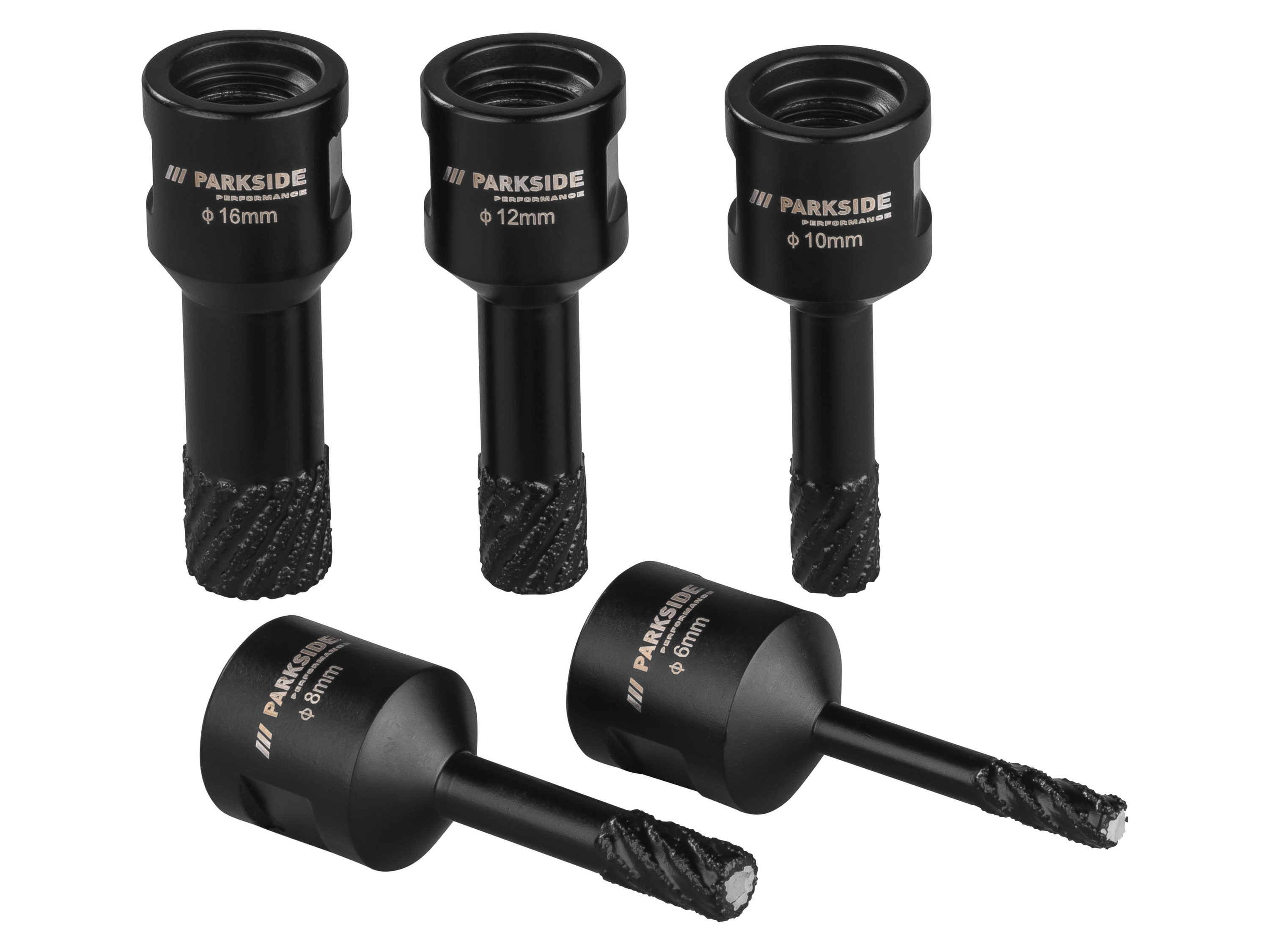 Parkside Performance® Diamantové vrtací korunky (průměr 6, 8, 10, 12, 16 mm)
