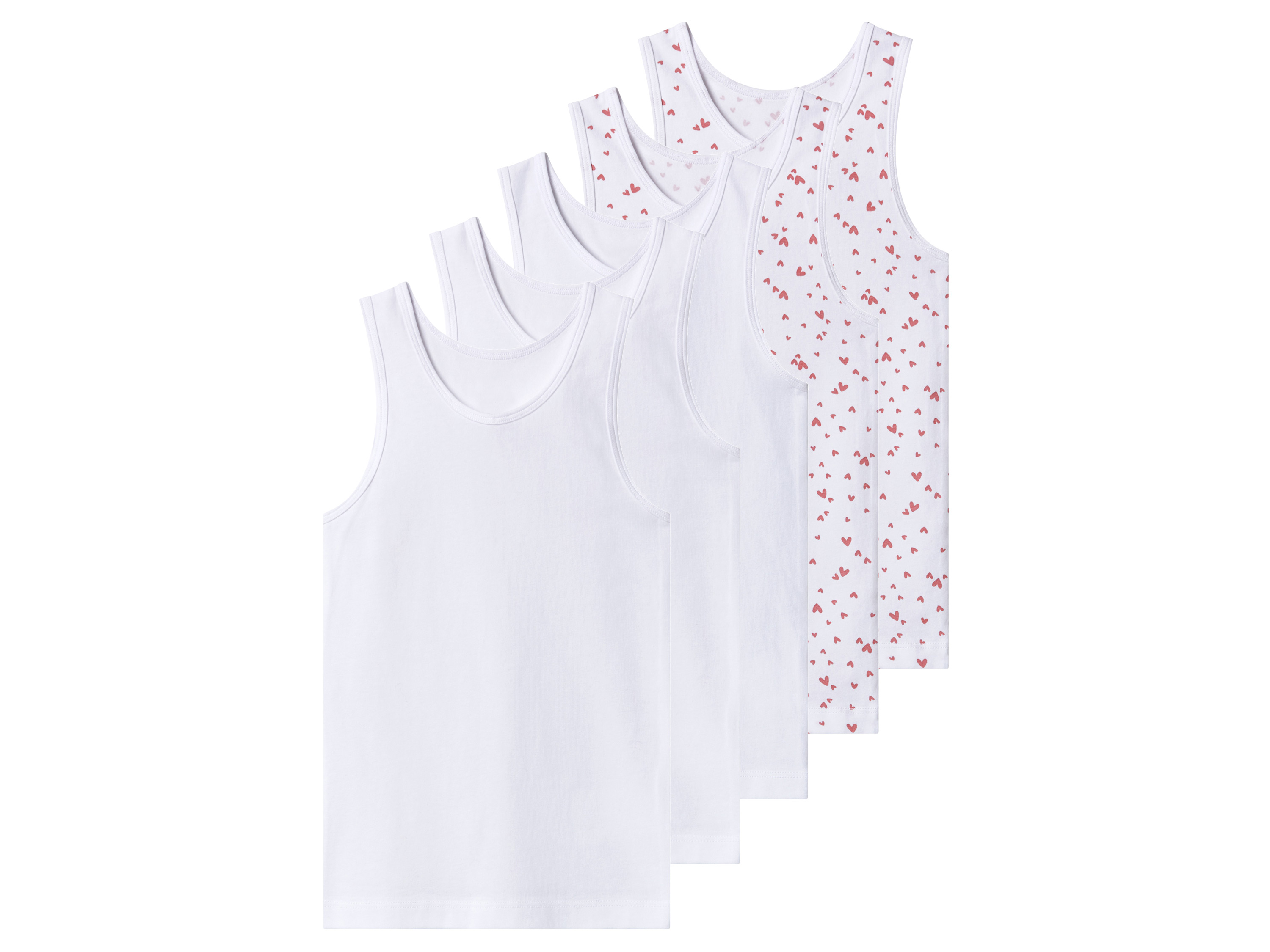 lupilu® Dívčí košilka, 5 kusů (bílá, 122/128)