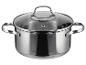 Nerezový hrnec se skleněnou poklicí a bočními úchyty