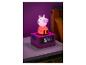 Noční lampa a budík Peppa Pig na nočním stolku