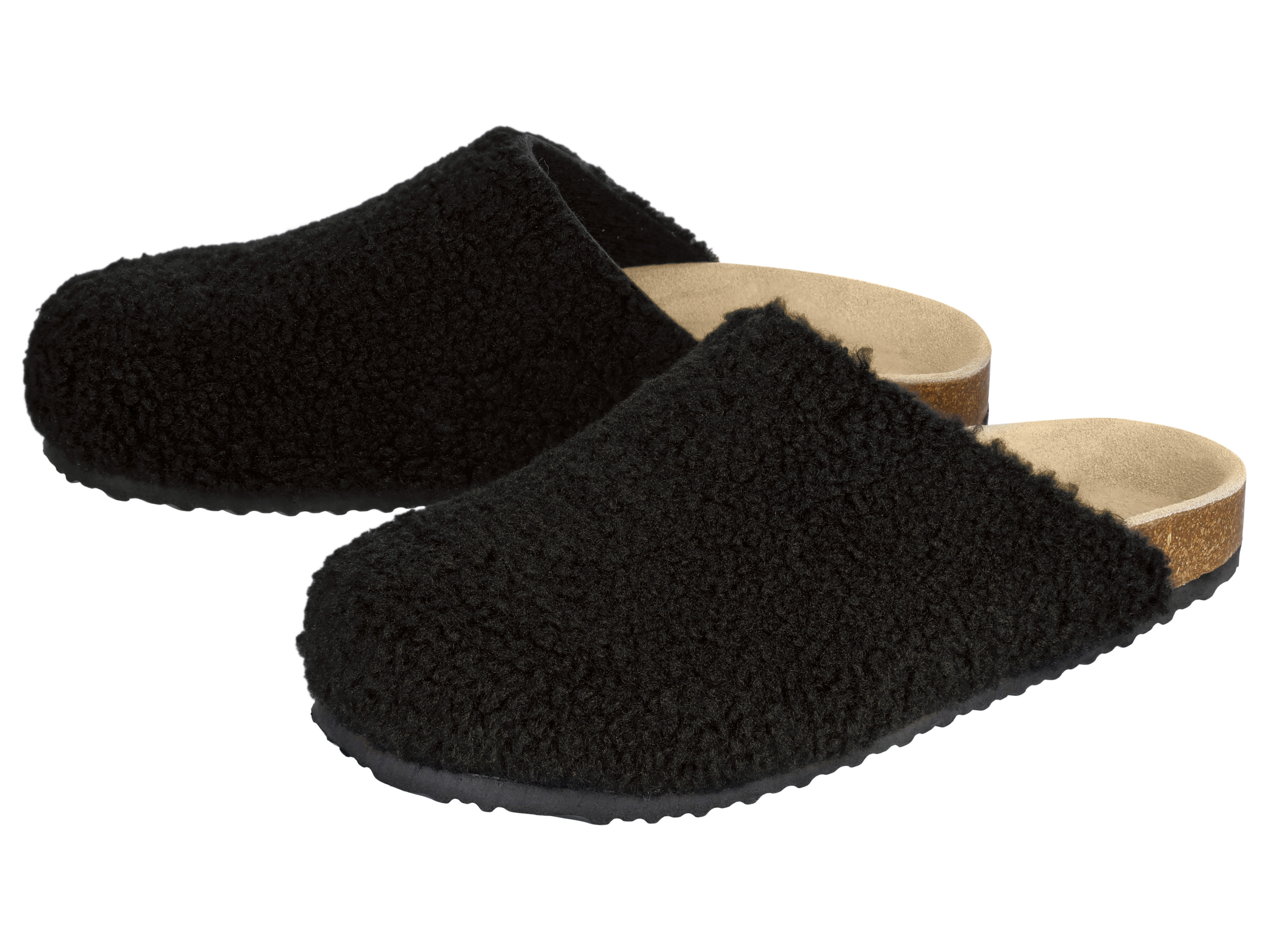 esmara® Dámské plyšové nazouváky (černá, 37)