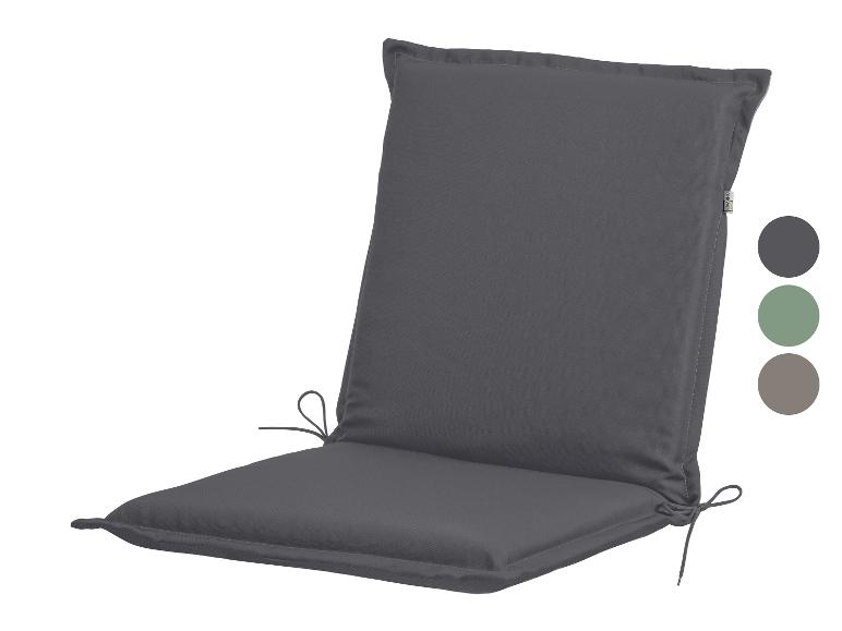 Šedý zahradní polštář na židli Livarno Living se šňůrkami.