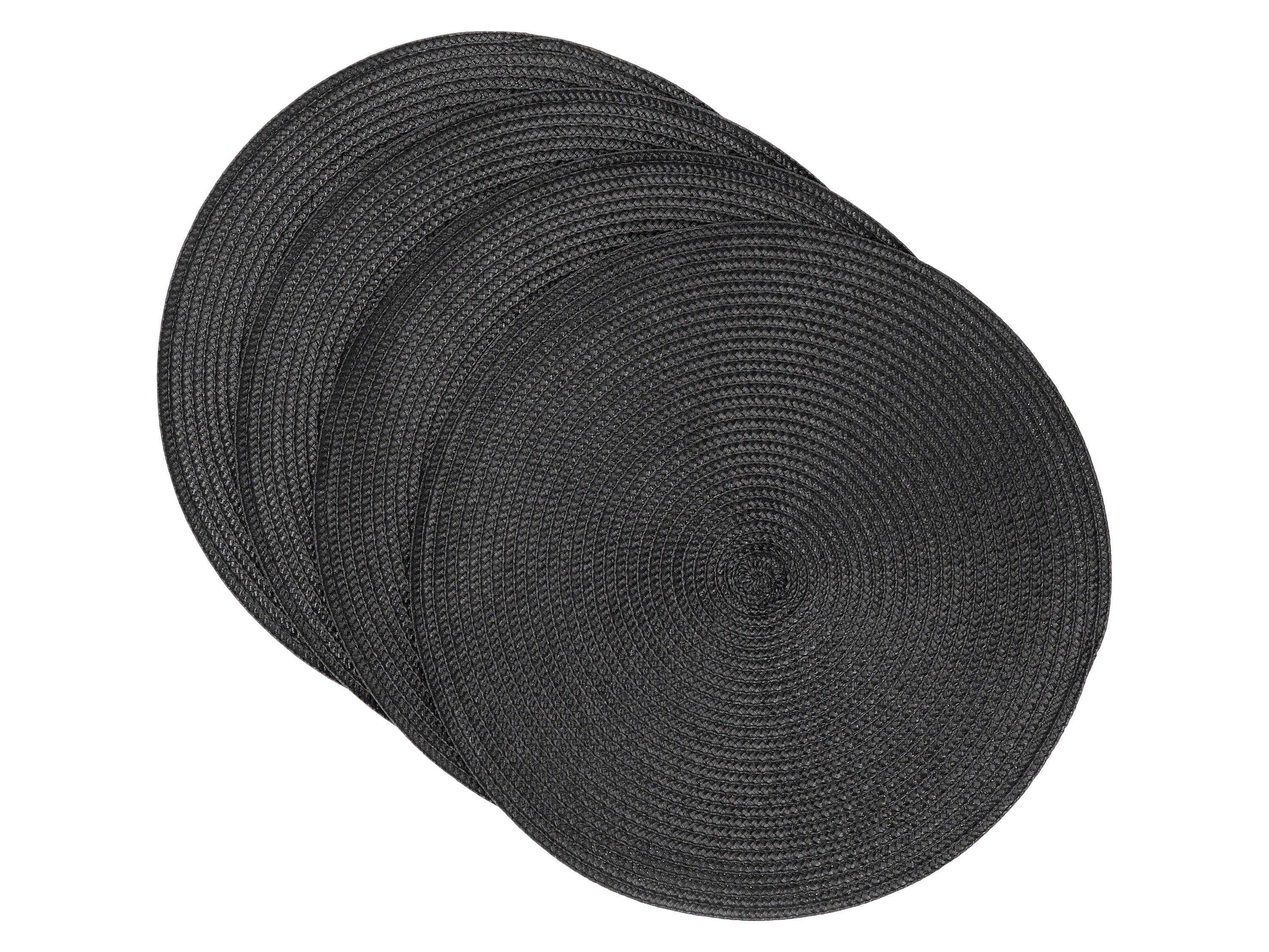 Livarno® Prostírání, Ø 38 cm, 4 kusy (černá)