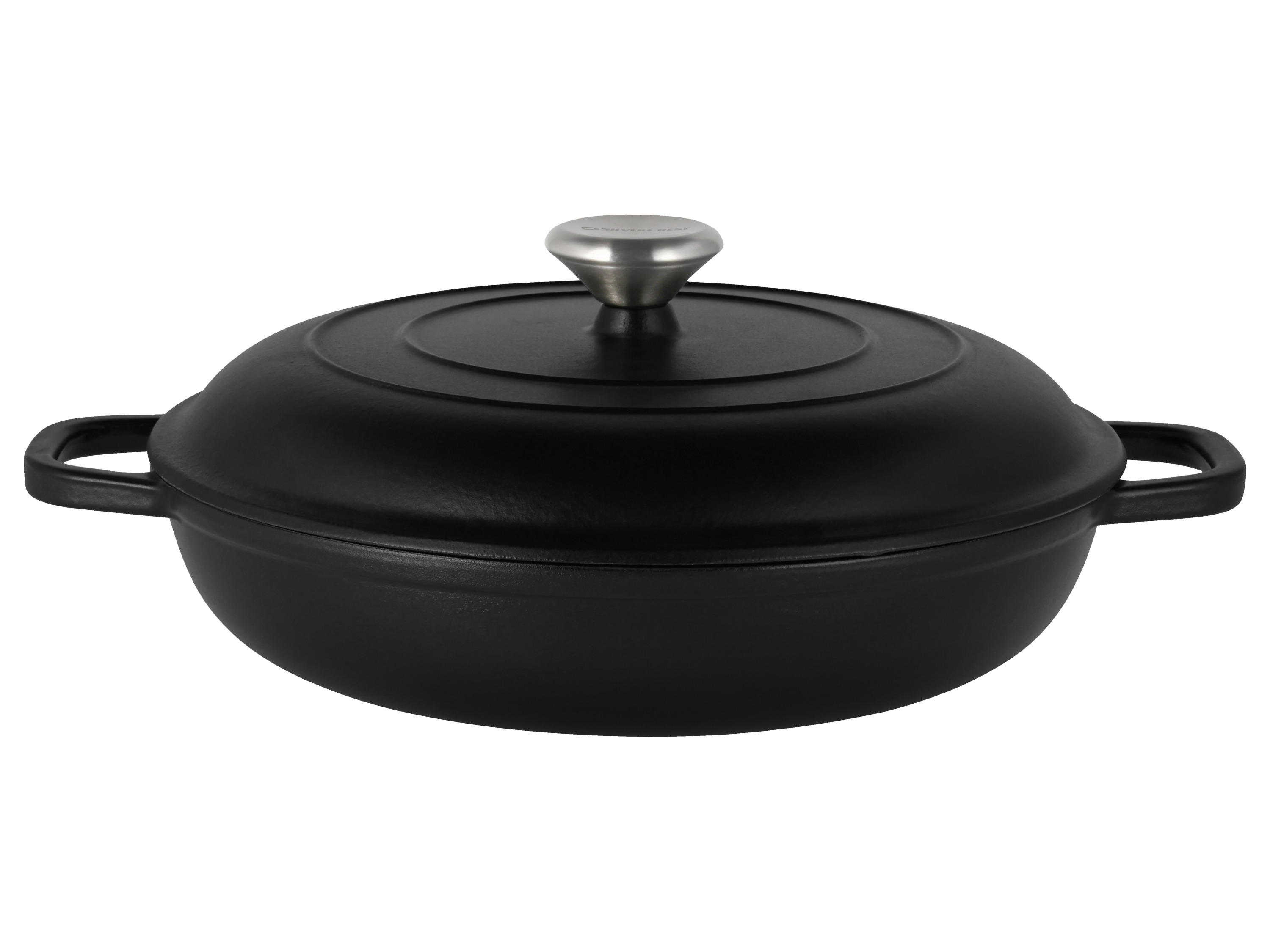 Silvercrest® Litinová servírovací pánev Premium, Ø 30 cm / 3,7 l (černá)