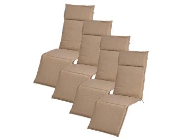 LIVARNO home Sada potahů na křeslo Houston, 167 x 50 x 4 cm, 4dílná, béžová