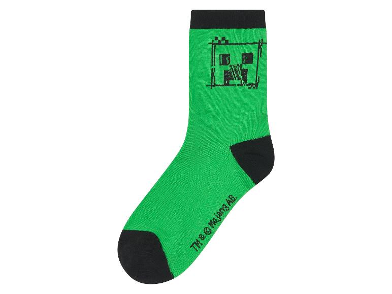 Zelené Minecraft ponožky.