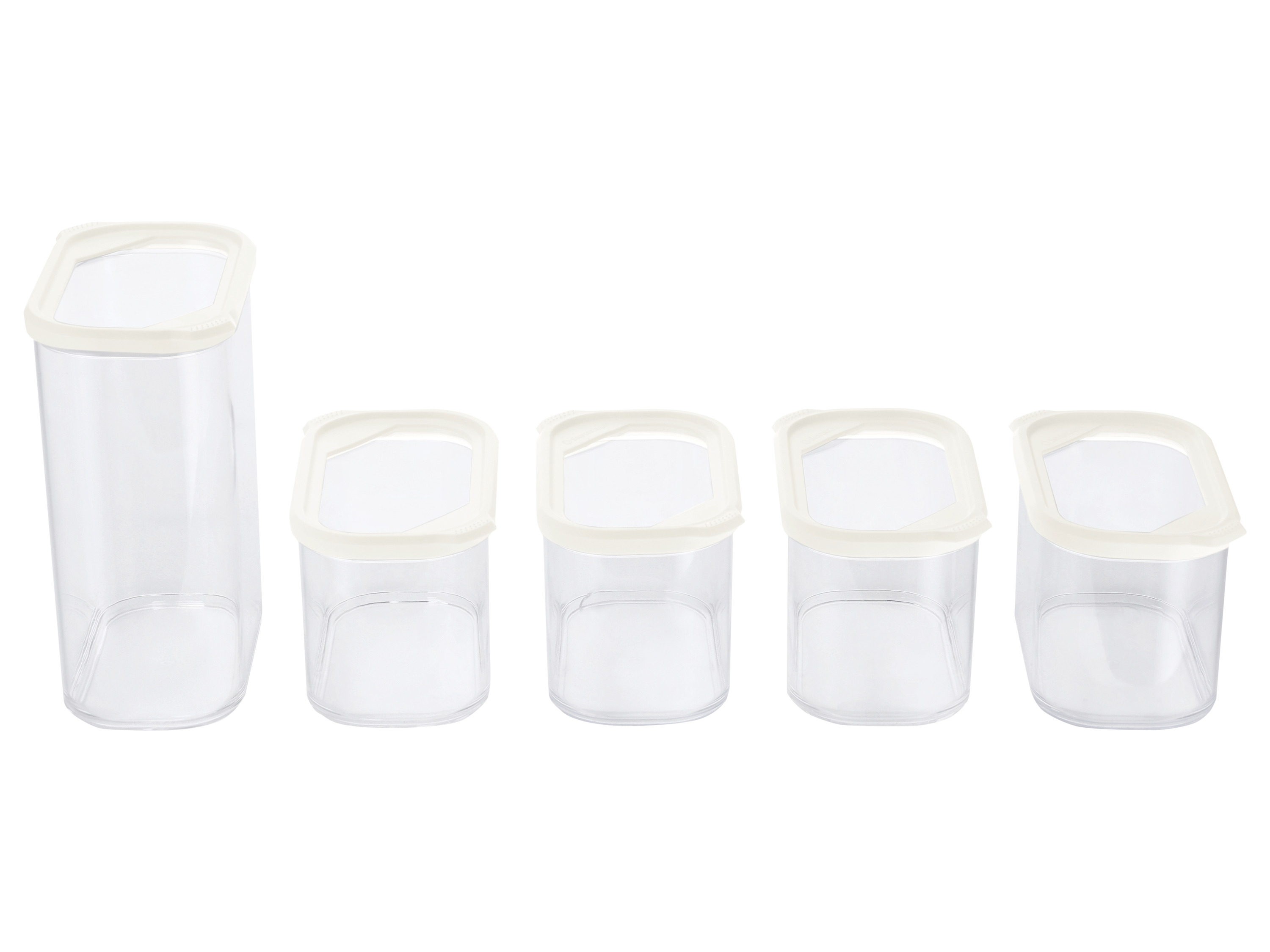 Silvercrest® Sada potravinových dóz (Sada 2 velikostí/bílá)