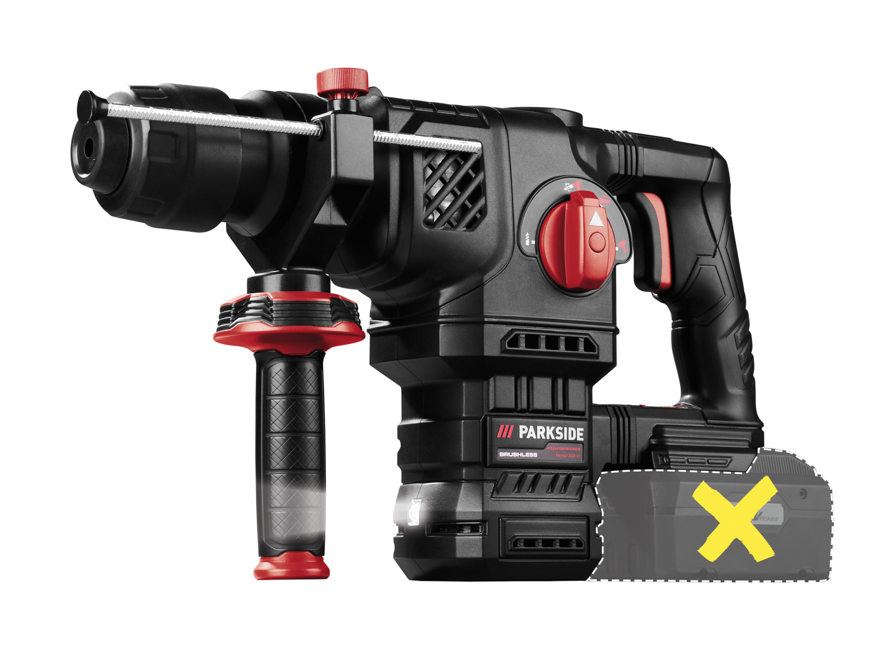 Parkside Performance® Aku kombinované kladivo Pkhap 2058 A1 – bez akumulátoru a nabíječky