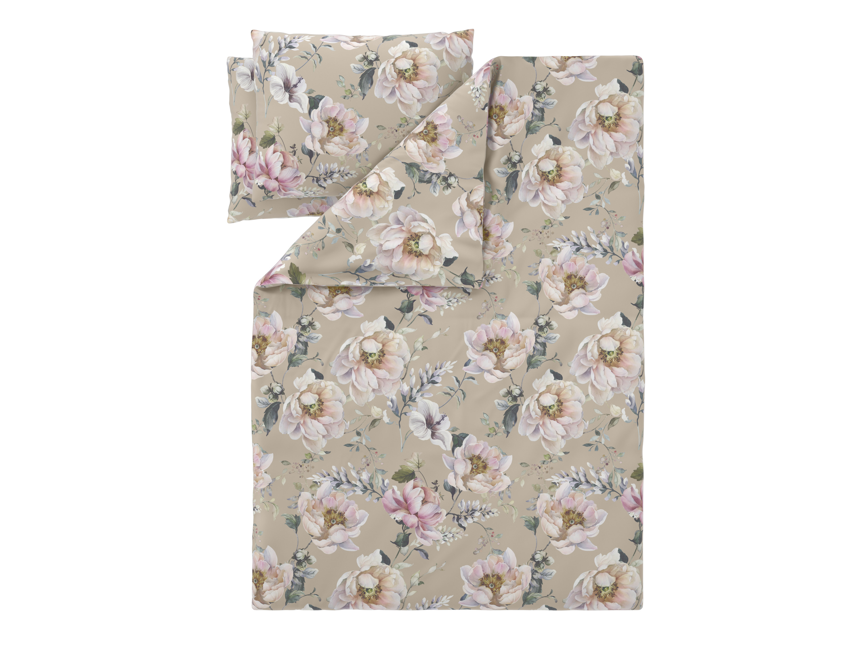 Livarno® Saténové ložní povlečení, 200 x 220 cm, 70 x 90 cm (béžová)