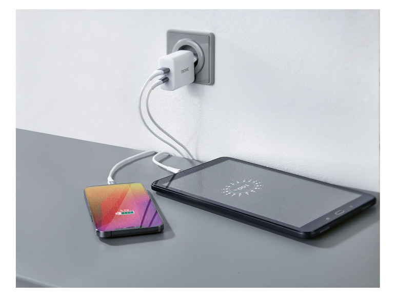  Zobrazit na celou obrazovku TRONIC® Duální USB nabíječka, 30 W, USB-C PD, USB-A - Obrázek 7