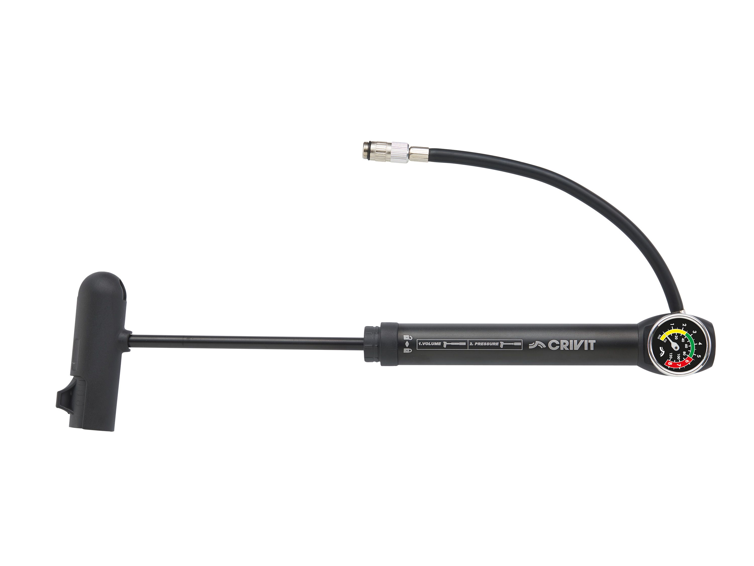 Crivit Multifunkční nářadí na jízdní kolo (minipumpička s manometrem)