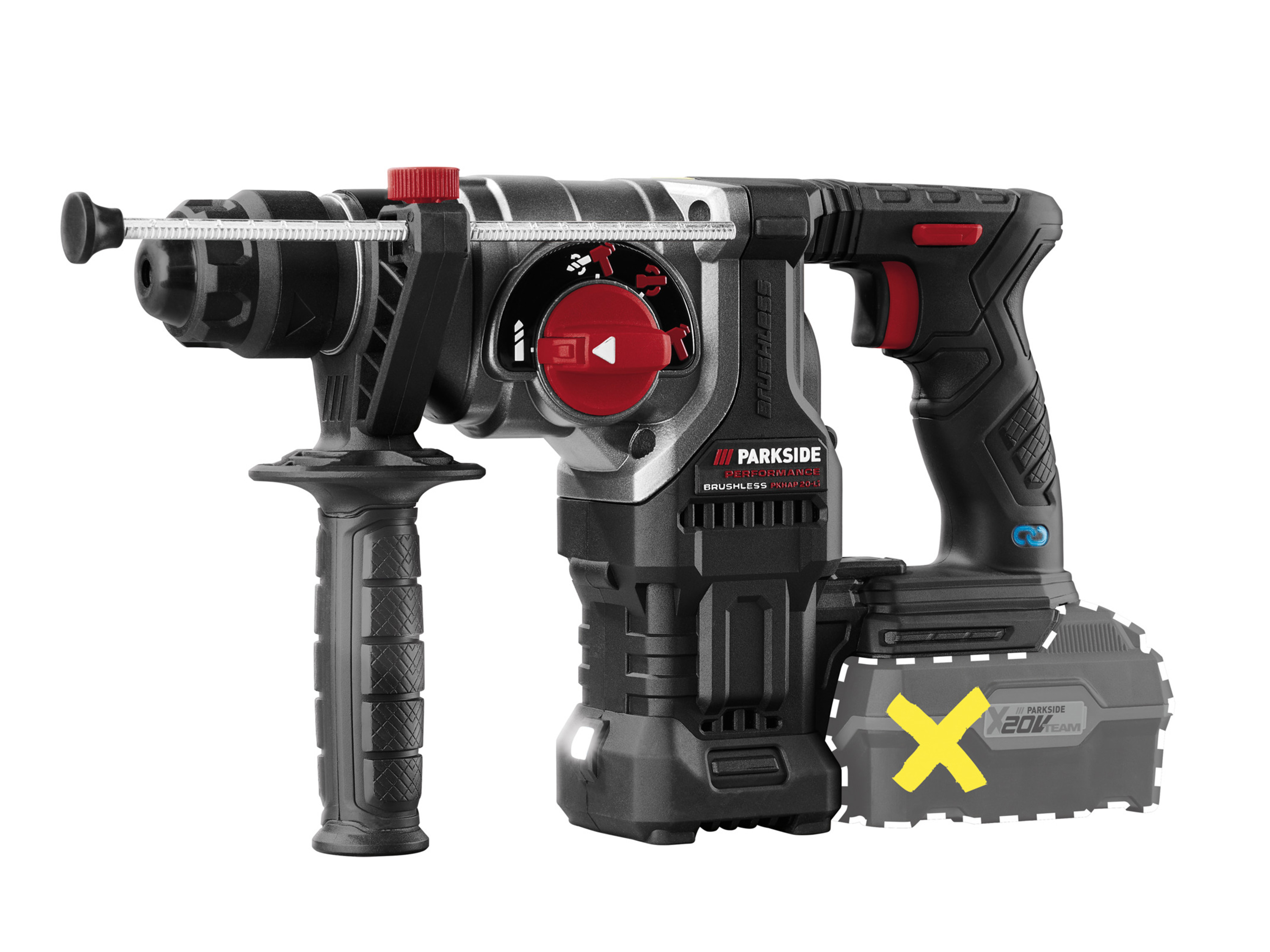 Parkside Performance® Aku kombinované kladivo 3J Pkhap 20-Li C4 – bez akumulátoru a nabíječky