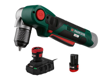 PARKSIDE® Aku úhlový vrtací šroubovák PWBSA 12 A1, 2x 2 Ah