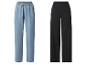 Modré džínové culottes a černé culottes.