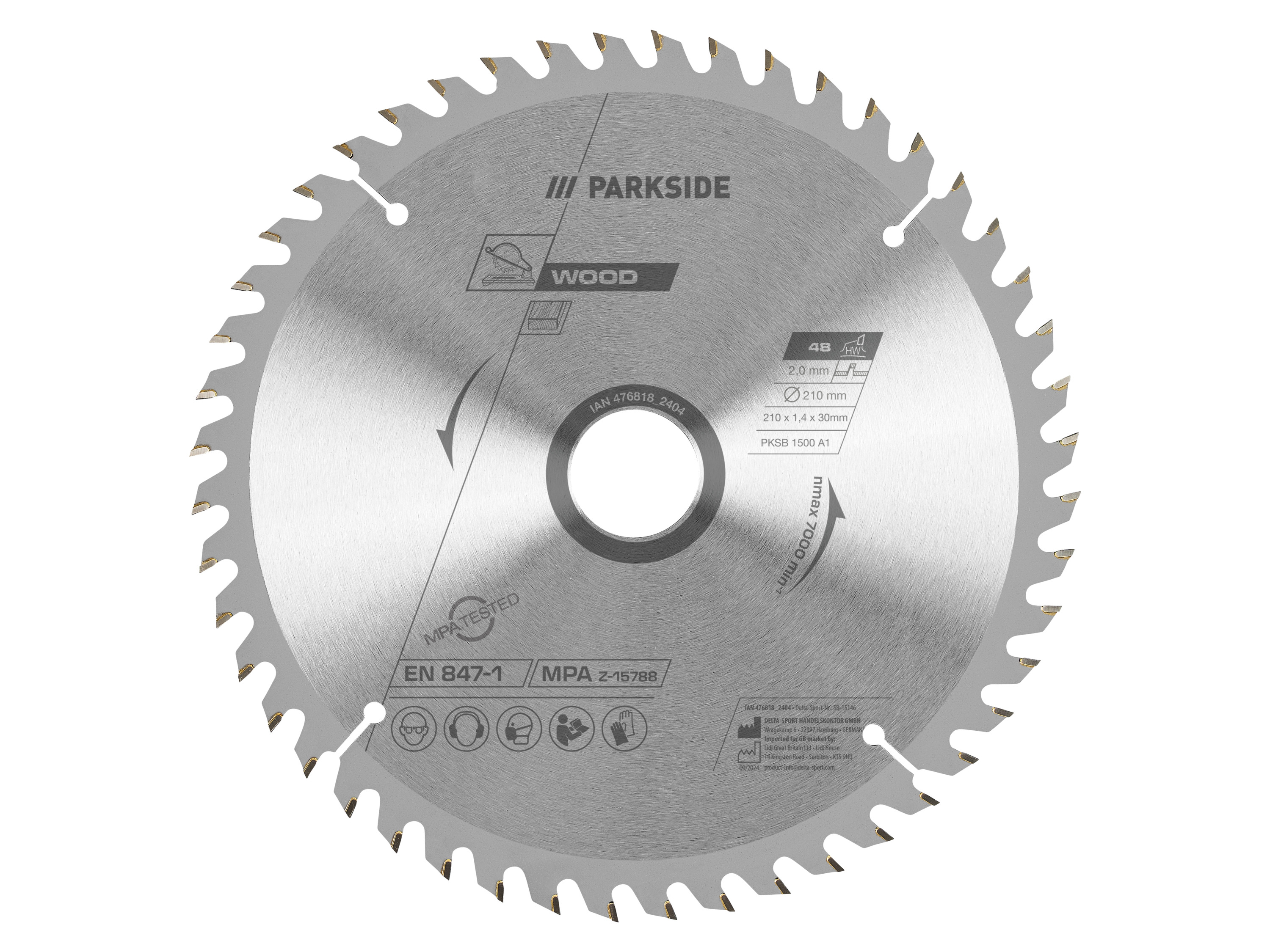 Parkside® Pilový kotouč Pksb 1500 A1 (dřevo 48 zubů)