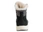 Černé a šedé boty s bílou podrážkou a kožešinovou podšívkou.